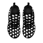 Cute Little Ghost Pattern Print Black Sneakers