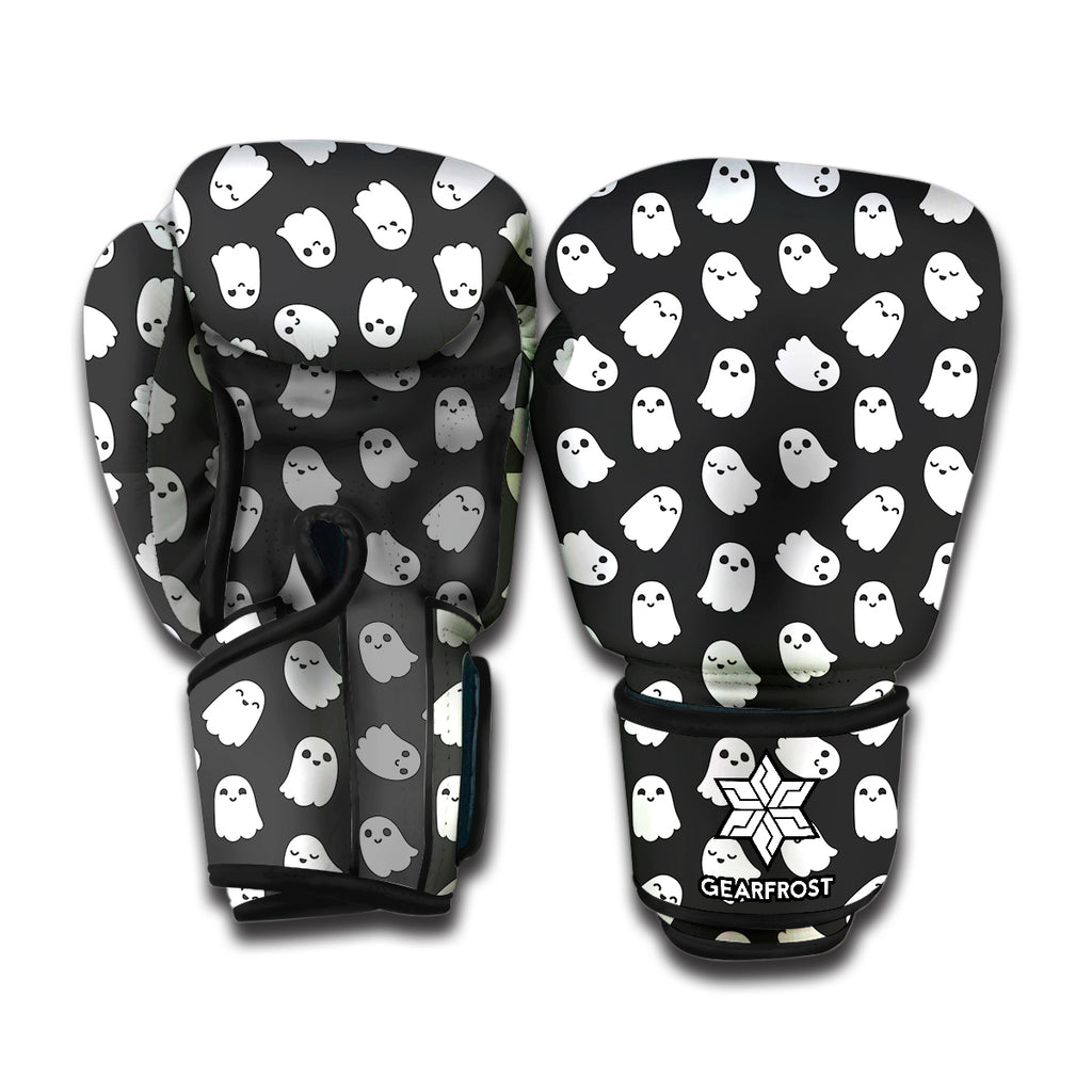 Cute Little Ghost Pattern Print Boxing Gloves