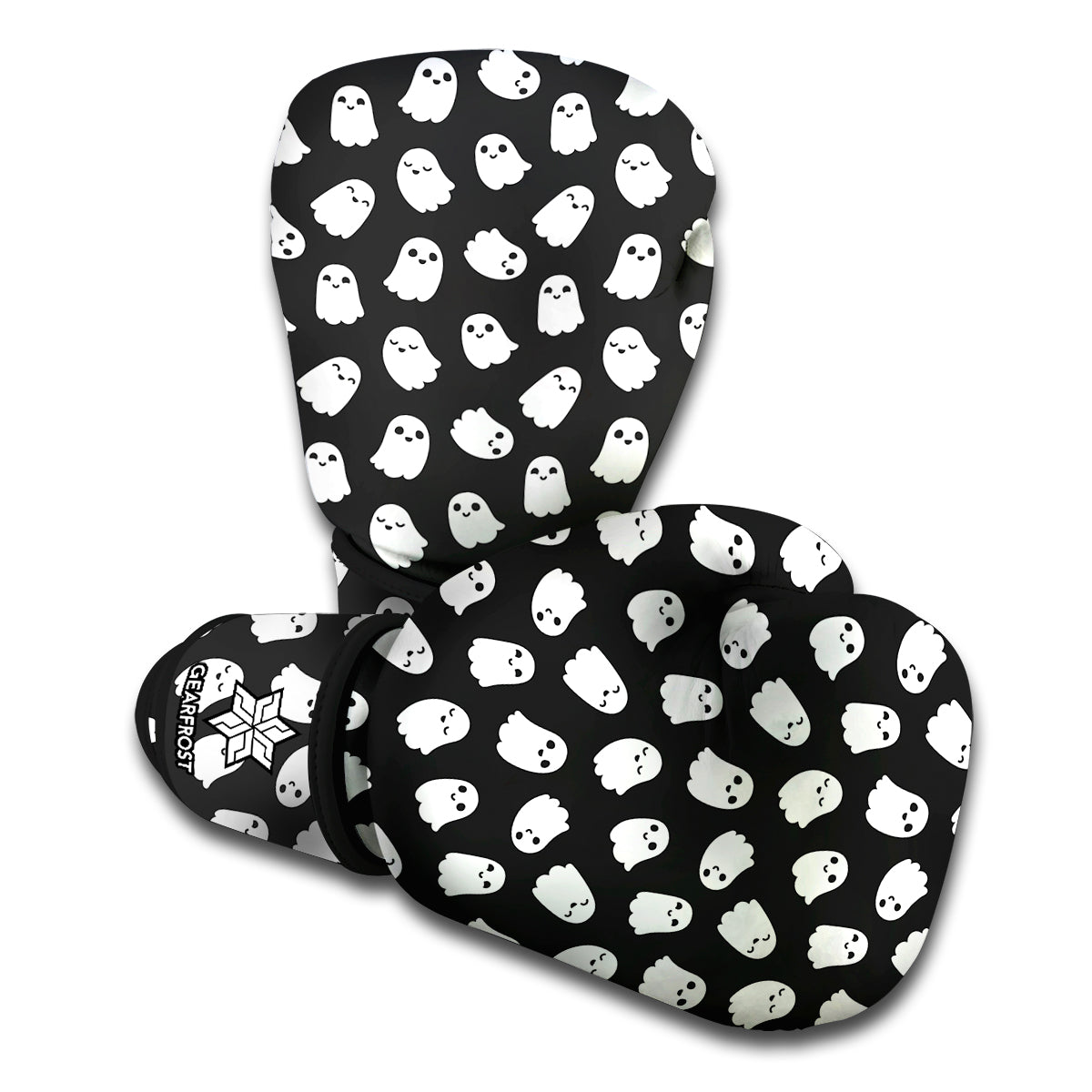 Cute Little Ghost Pattern Print Boxing Gloves