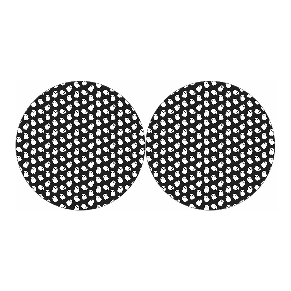 Cute Little Ghost Pattern Print Car Coasters