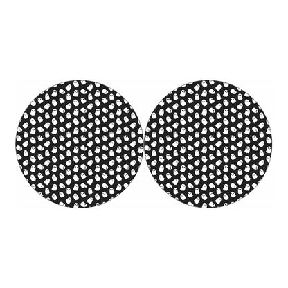 Cute Little Ghost Pattern Print Car Coasters