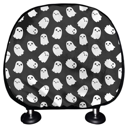 Cute Little Ghost Pattern Print Car Headrest Covers