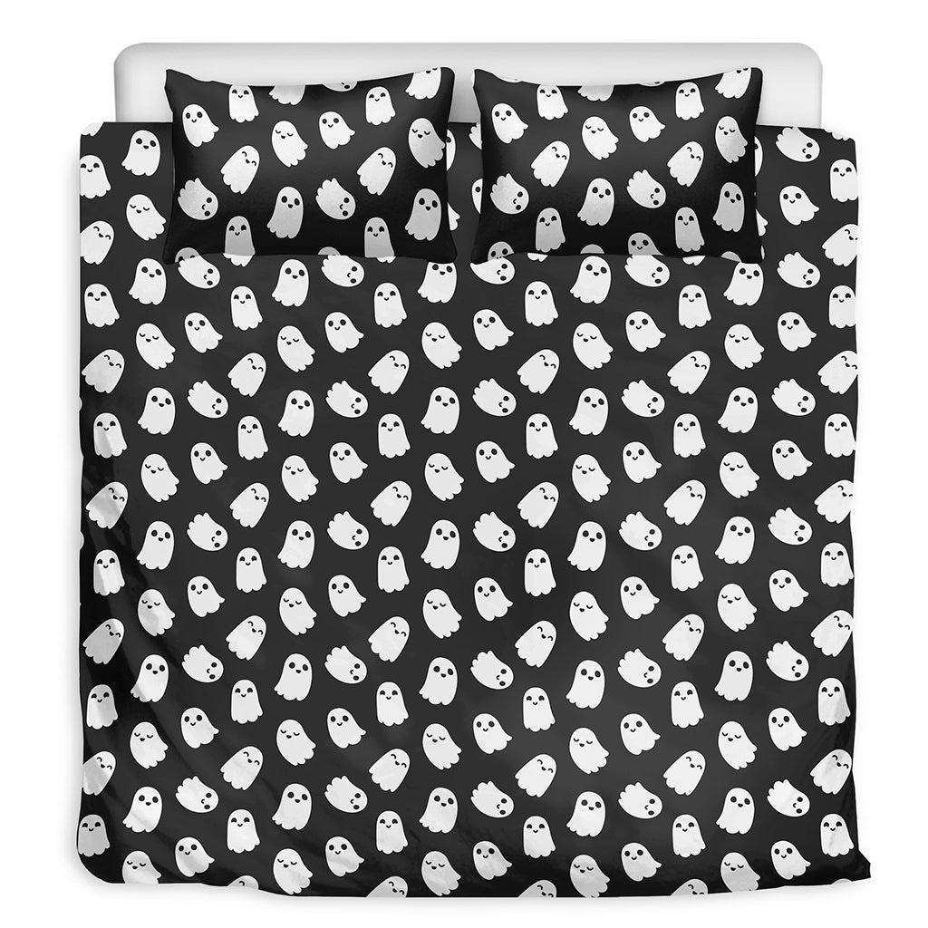 Cute Little Ghost Pattern Print Duvet Cover Bedding Set
