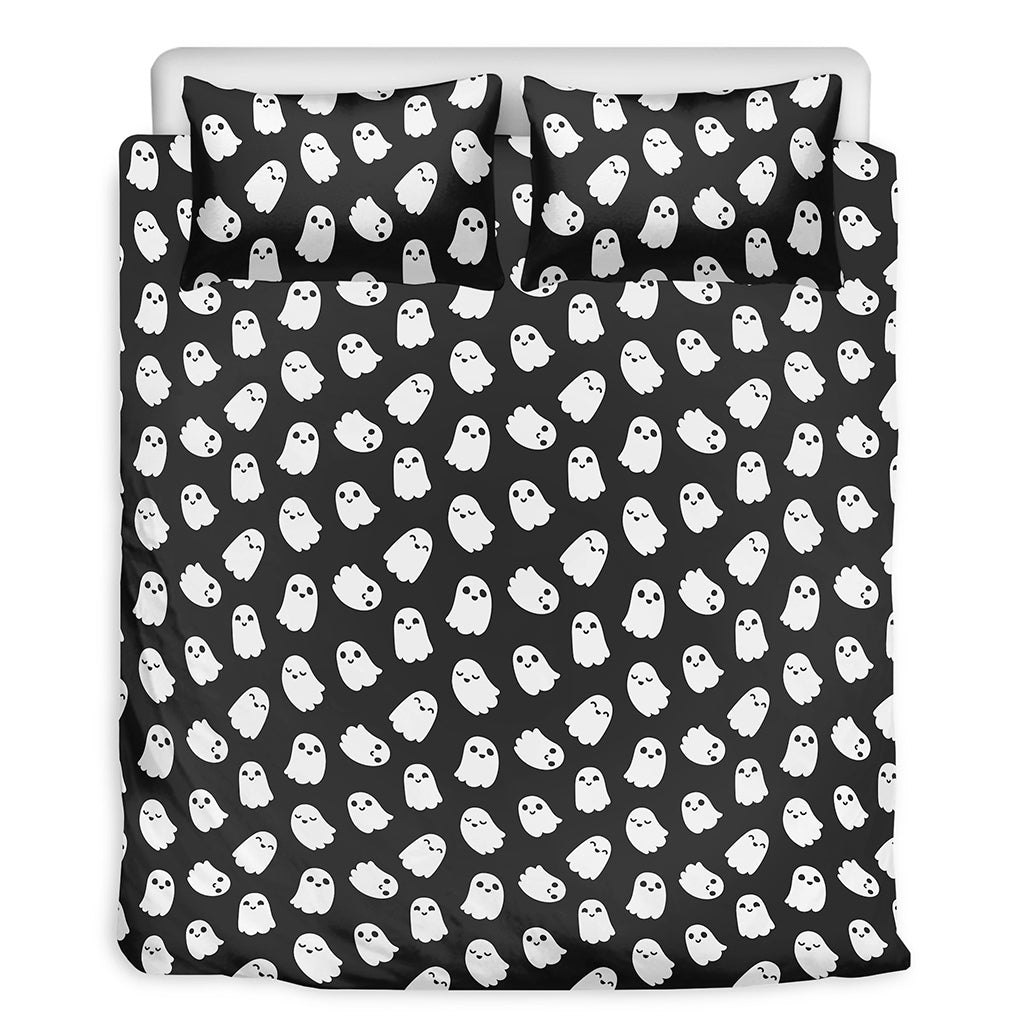 Cute Little Ghost Pattern Print Duvet Cover Bedding Set