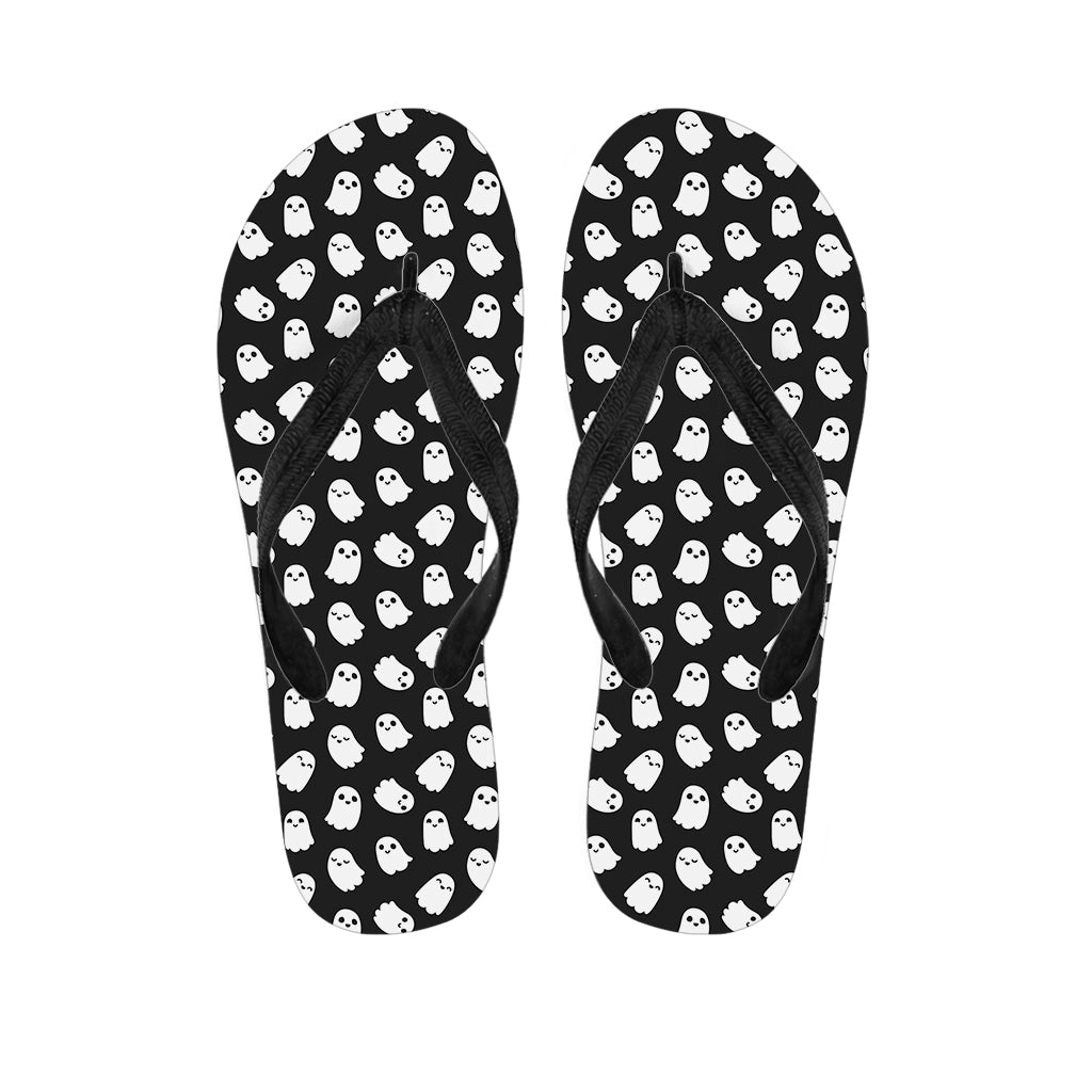 Cute Little Ghost Pattern Print Flip Flops