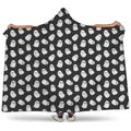 Cute Little Ghost Pattern Print Hooded Blanket