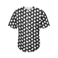 Cute Little Ghost Pattern Print Men's Baseball Jersey