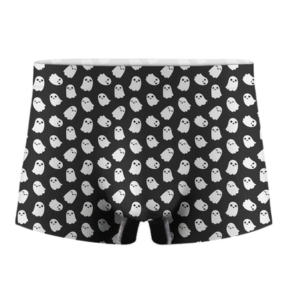 Cute Little Ghost Pattern Print Men's Boxer Briefs