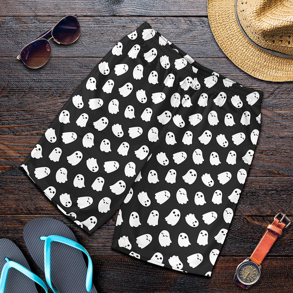 Cute Little Ghost Pattern Print Men's Shorts