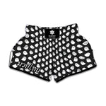 Cute Little Ghost Pattern Print Muay Thai Boxing Shorts