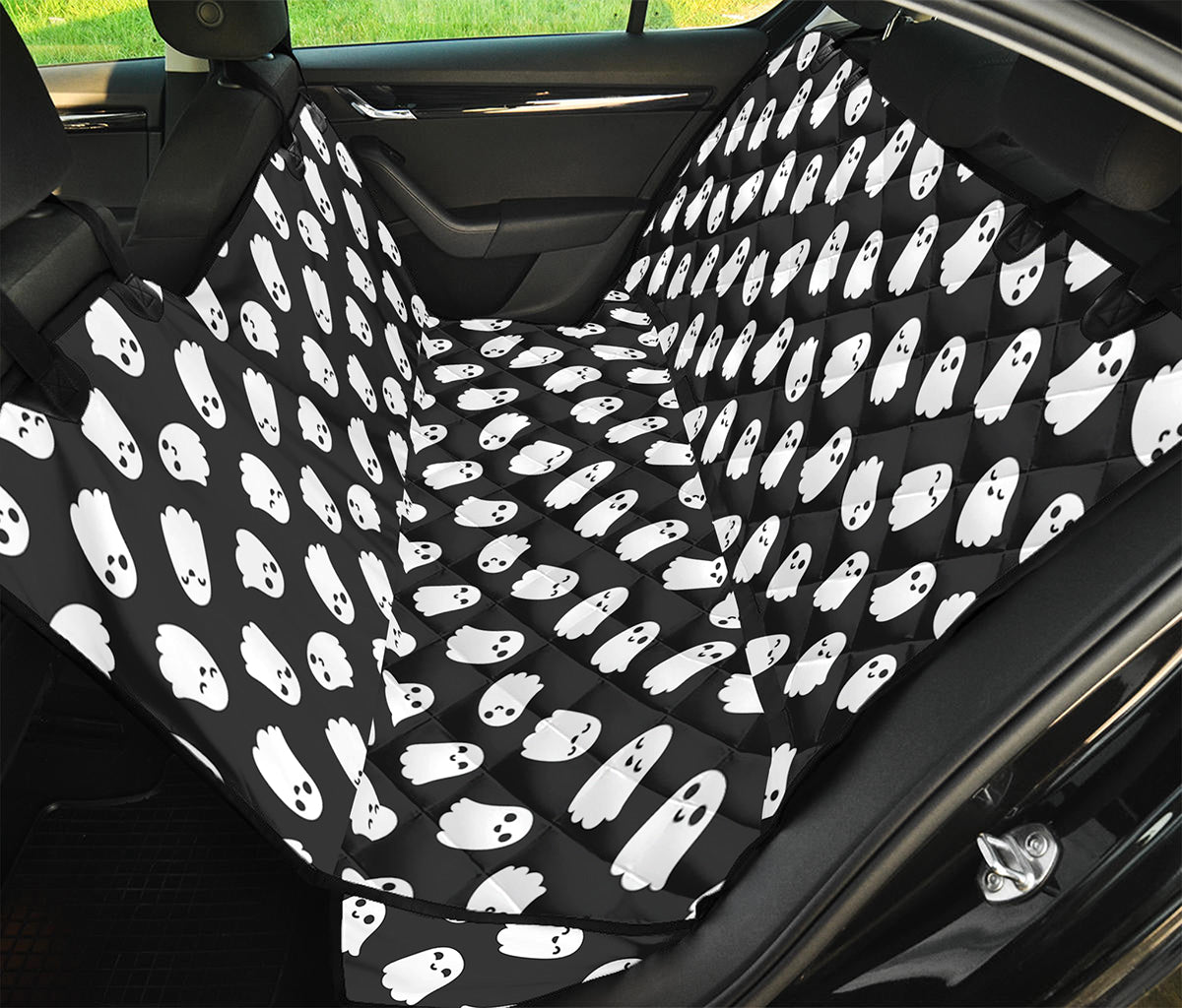 Cute Little Ghost Pattern Print Pet Car Back Seat Cover