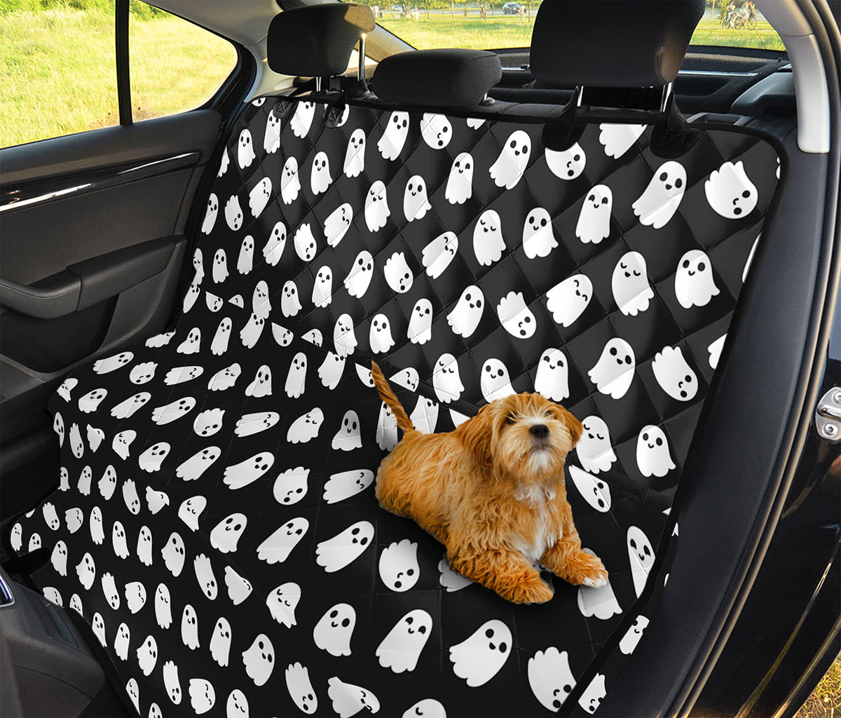 Cute Little Ghost Pattern Print Pet Car Back Seat Cover