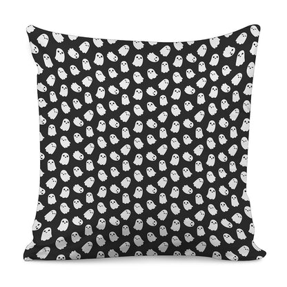Cute Little Ghost Pattern Print Pillow Cover