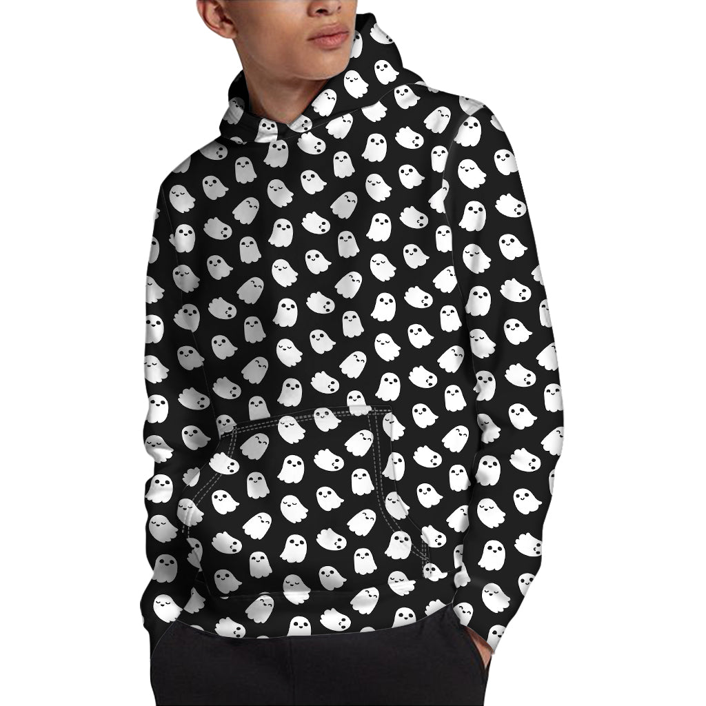 Cute Little Ghost Pattern Print Pullover Hoodie