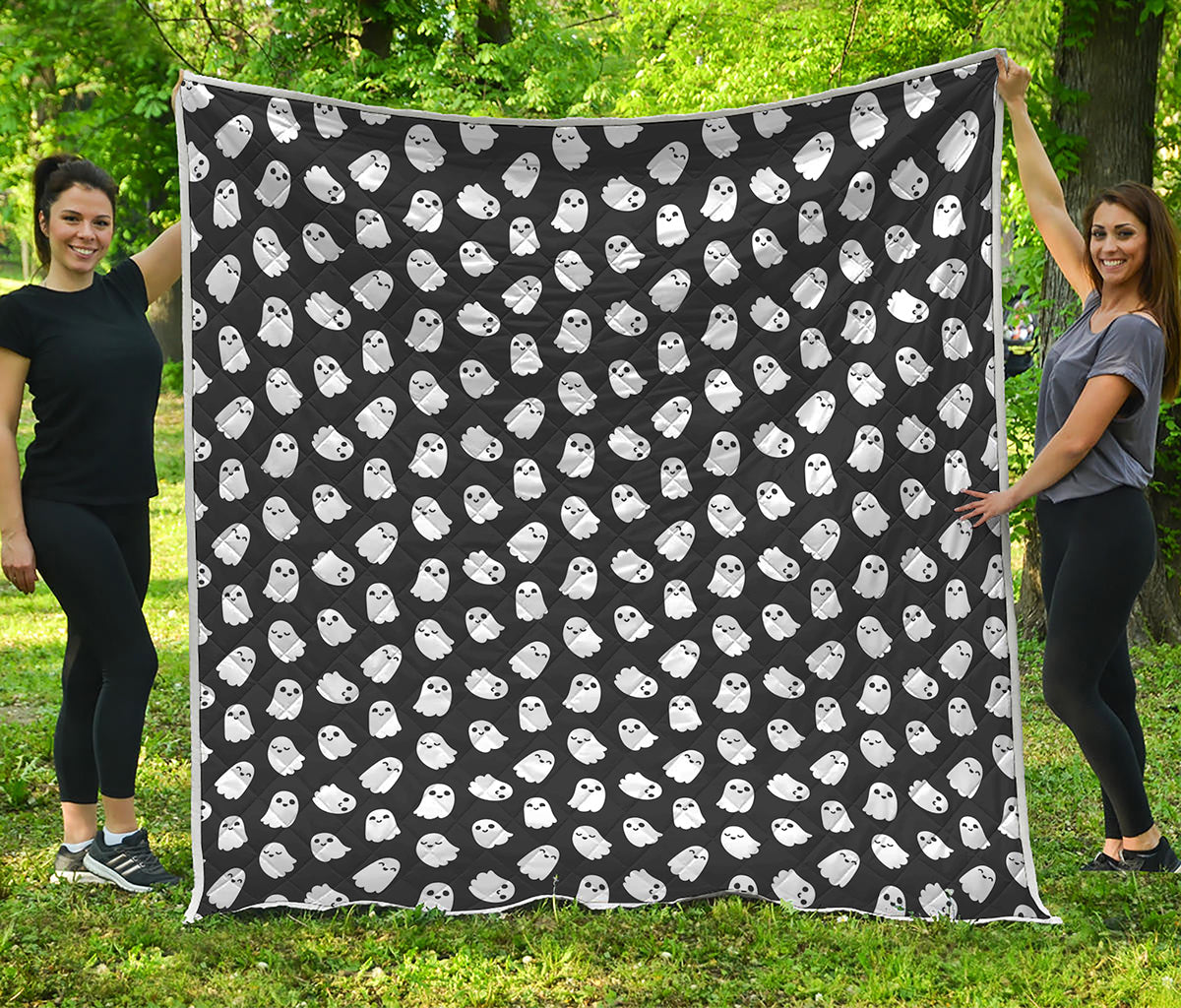 Cute Little Ghost Pattern Print Quilt