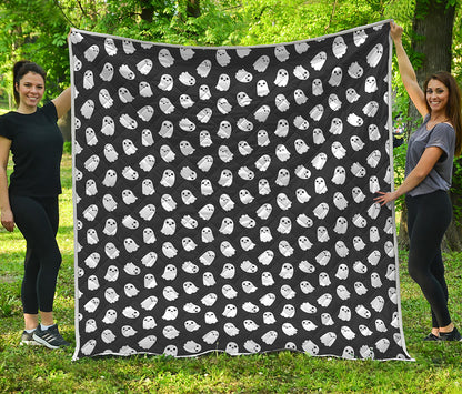 Cute Little Ghost Pattern Print Quilt