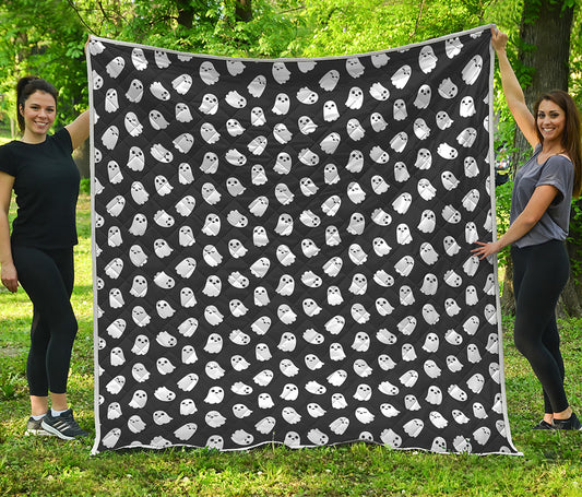 Cute Little Ghost Pattern Print Quilt
