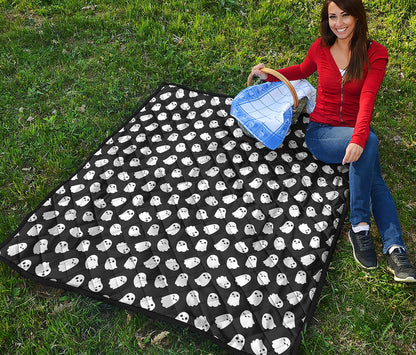 Cute Little Ghost Pattern Print Quilt
