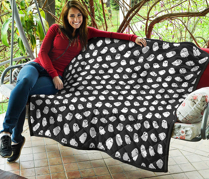 Cute Little Ghost Pattern Print Quilt