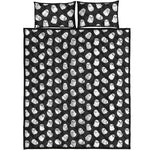 Cute Little Ghost Pattern Print Quilt Bed Set
