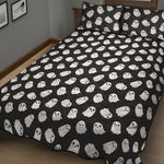 Cute Little Ghost Pattern Print Quilt Bed Set