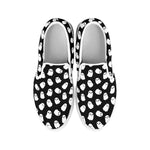 Cute Little Ghost Pattern Print White Slip On Shoes