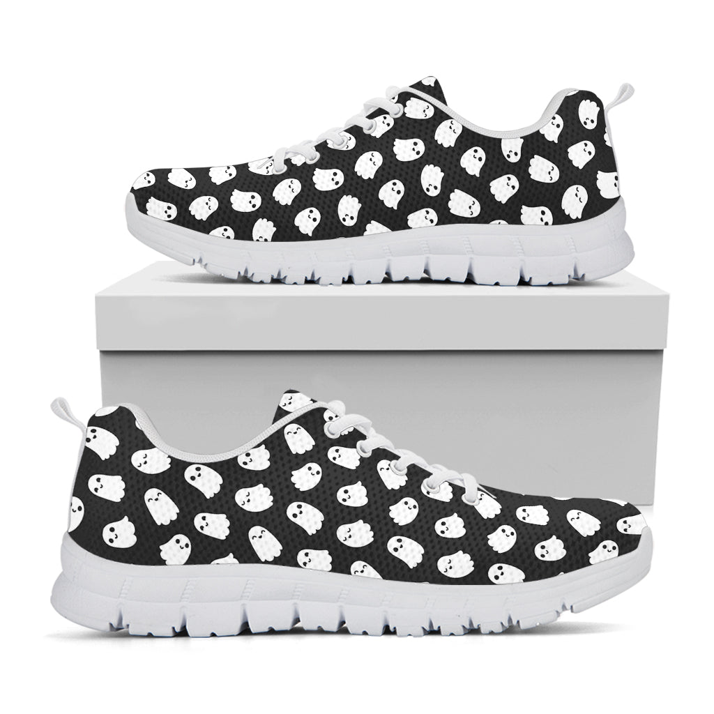 Cute Little Ghost Pattern Print White Sneakers