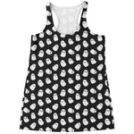 Cute Little Ghost Pattern Print Women's Racerback Tank Top
