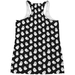 Cute Little Ghost Pattern Print Women's Racerback Tank Top