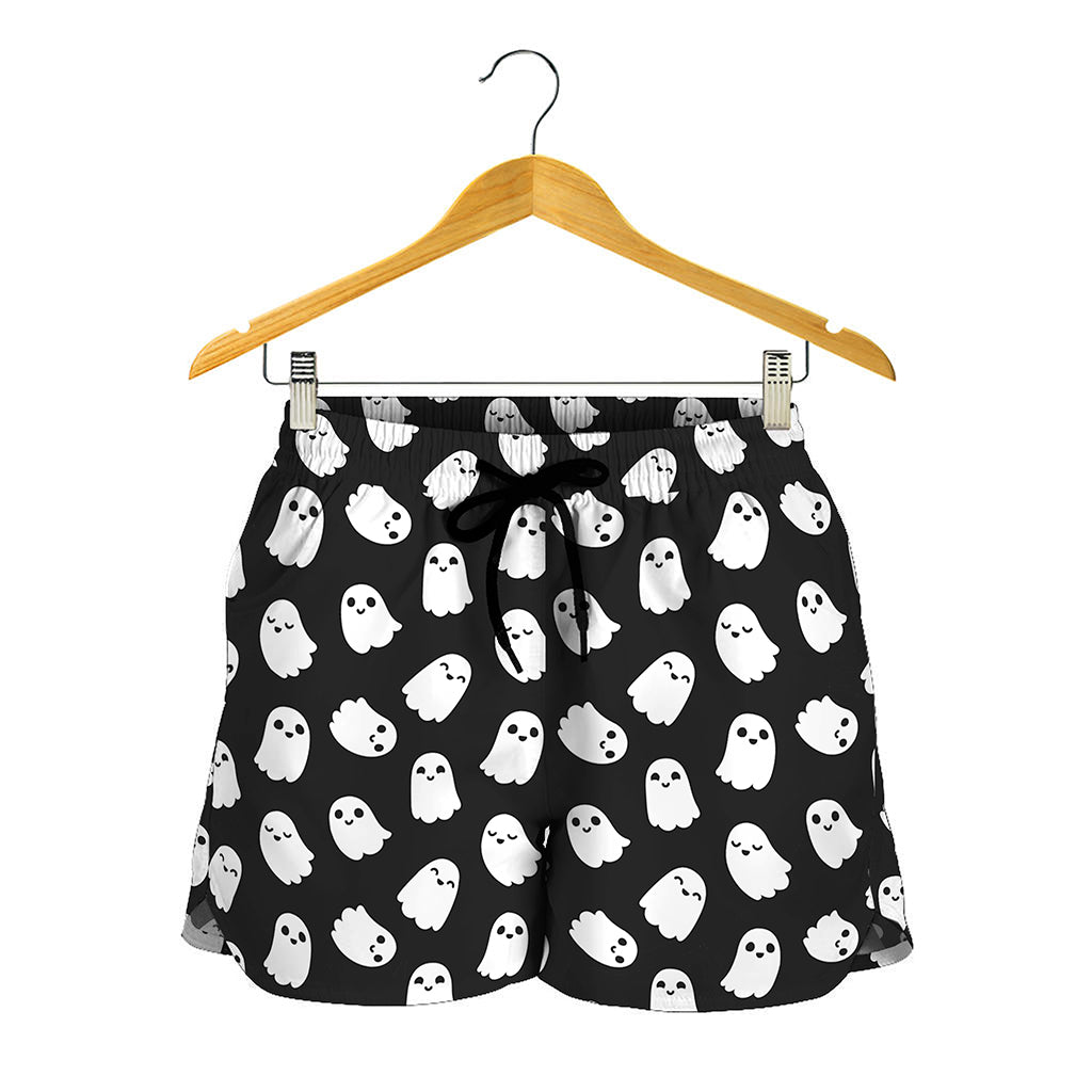 Cute Little Ghost Pattern Print Women's Shorts