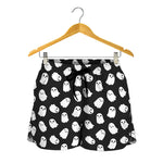 Cute Little Ghost Pattern Print Women's Shorts