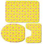 Cute Lollipop Pattern Print 3 Piece Bath Mat Set