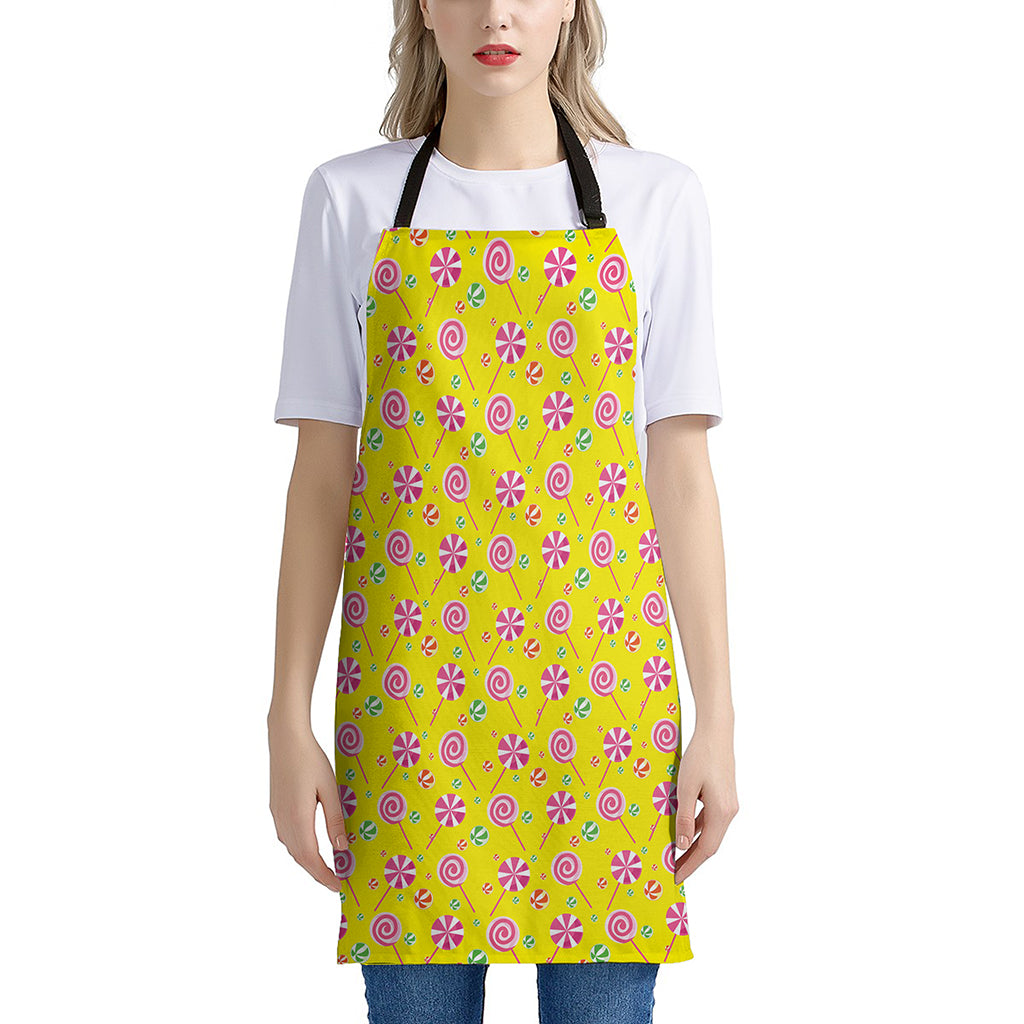 Cute Lollipop Pattern Print Apron