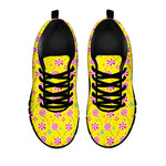 Cute Lollipop Pattern Print Black Sneakers