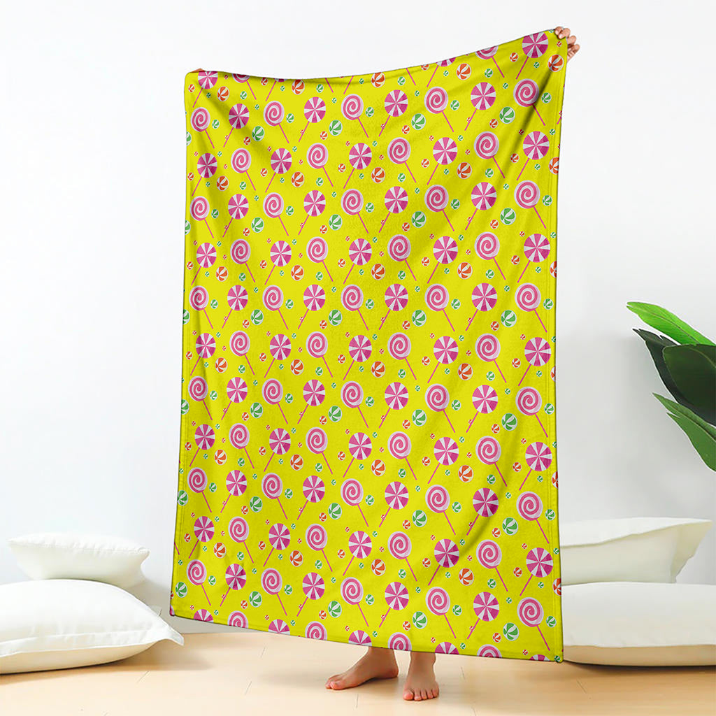 Cute Lollipop Pattern Print Blanket