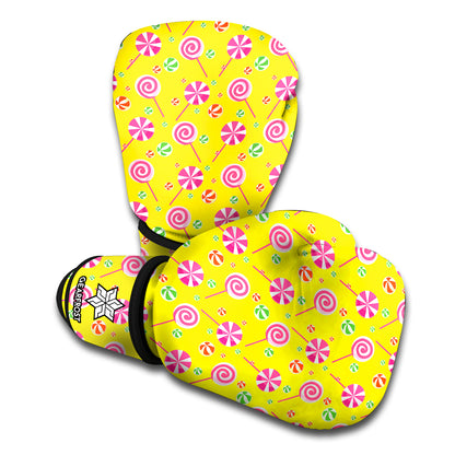 Cute Lollipop Pattern Print Boxing Gloves