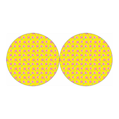 Cute Lollipop Pattern Print Car Coasters