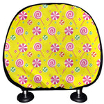 Cute Lollipop Pattern Print Car Headrest Covers