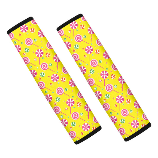 Cute Lollipop Pattern Print Car Seat Belt Covers