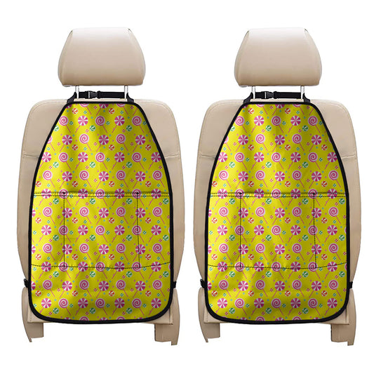 Cute Lollipop Pattern Print Car Seat Organizers