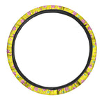 Cute Lollipop Pattern Print Car Steering Wheel Cover