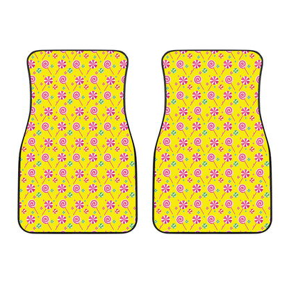 Cute Lollipop Pattern Print Front Car Floor Mats