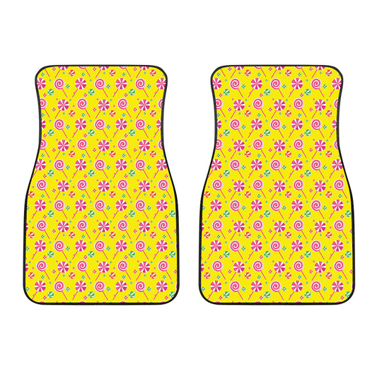Cute Lollipop Pattern Print Front Car Floor Mats