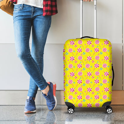 Cute Lollipop Pattern Print Luggage Cover
