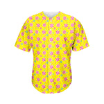 Cute Lollipop Pattern Print Men's Baseball Jersey