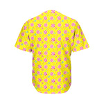 Cute Lollipop Pattern Print Men's Baseball Jersey
