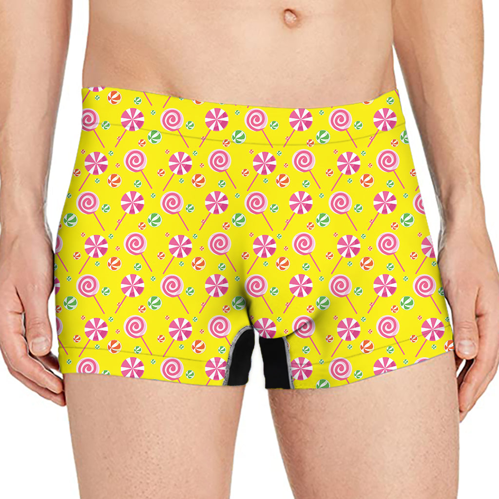 Cute Lollipop Pattern Print Men's Boxer Briefs