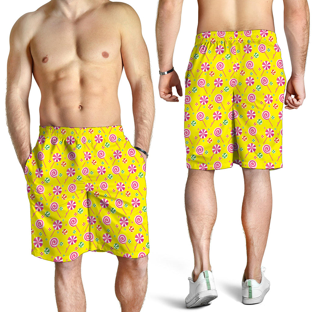 Cute Lollipop Pattern Print Men's Shorts