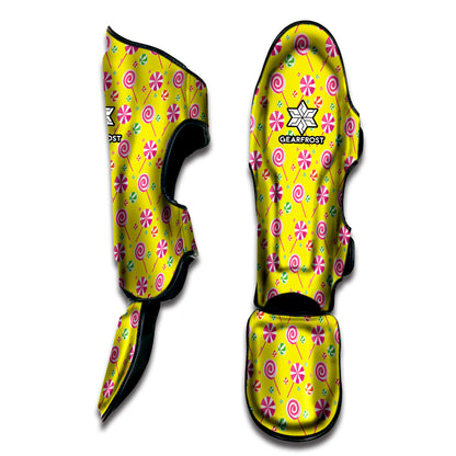 Cute Lollipop Pattern Print Muay Thai Shin Guard