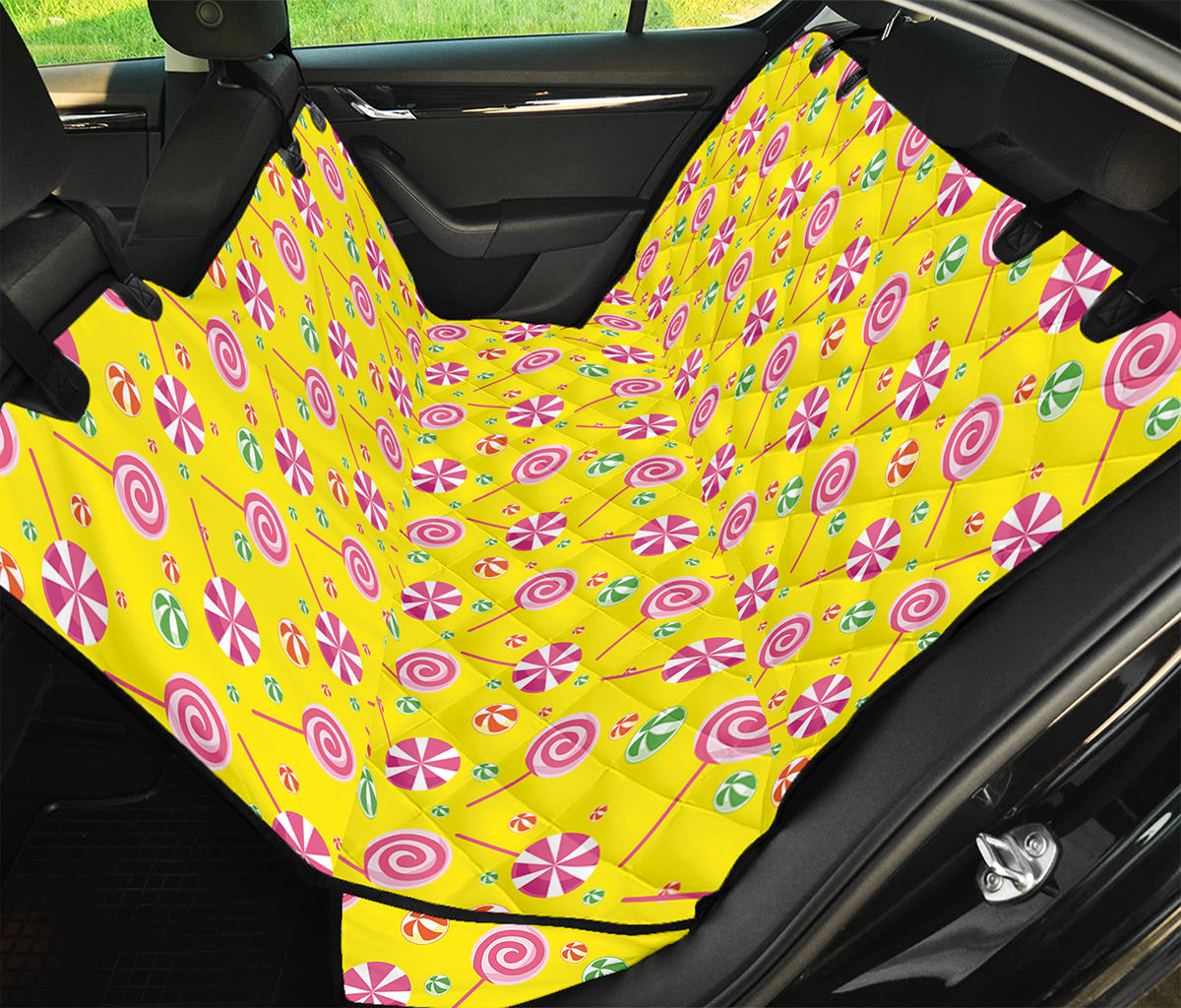Cute Lollipop Pattern Print Pet Car Back Seat Cover
